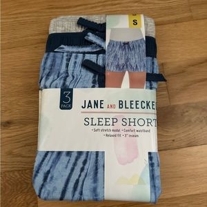 Jane and Bleecker 3 pack sleep short tie dye blue set